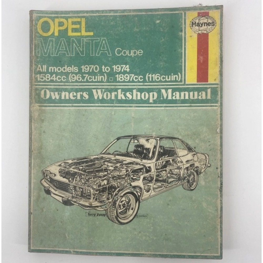 Haynes Opel Manta Coupe Owners Workshop Manual 1970-1974 Book Mechanic Service